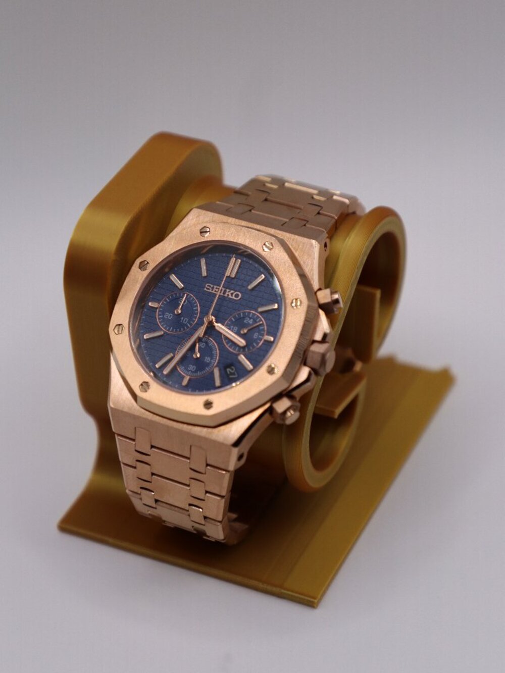 ✨💙 ROSE GOLD ROYAL OAK SEIKO MOD 💙✨ | Custom Luxury Men's Watch | VK63